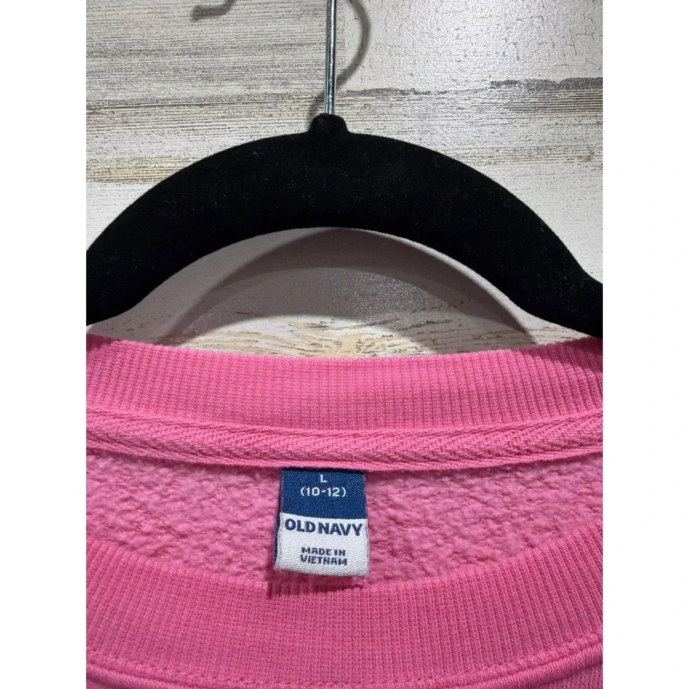 Old Navy Wonder Nation Sweatshirt Bundle Girls 10/12 Pink Gray Floral Core EUC